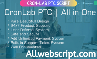 CronLab PTC 3.0 | All in One Script for PTC, Hyip, Crypto Trade & Money Investment | AllWebScript INC