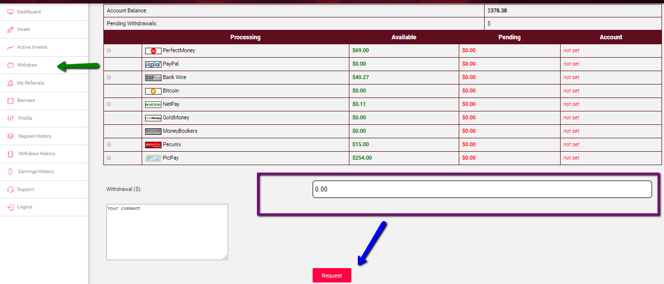 Withdraw Preview